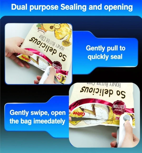 Mini Bag Sealer,Rechargeable Sealer Machine with LED Power Display.
